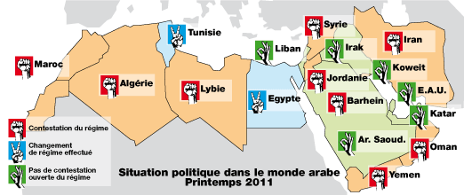 Situation politique dans le Monde Arabe - printemps 2011