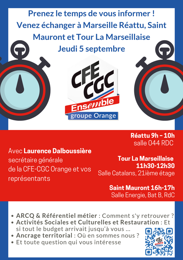 Jeudi 5 septembre 2019 Tournée Marseillaise : participez à nos réunions d'information ! 