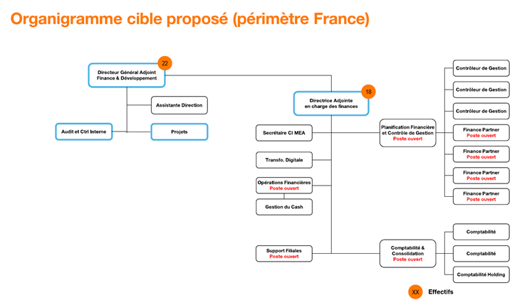 Organigramme cible périmètre France