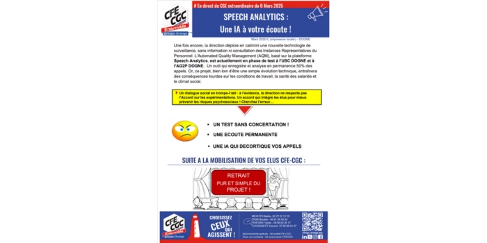 speech analitics une ia a votre ecoute cfe cgc orange mars 2025