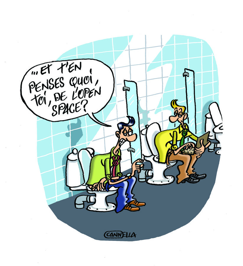 open space toilettes